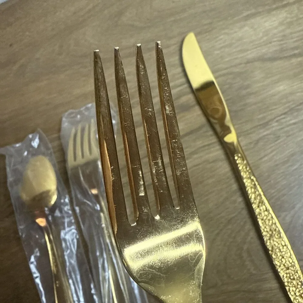 Vtg International Silver Co Rogers Gold Golden Dawn Place setting Replacement
